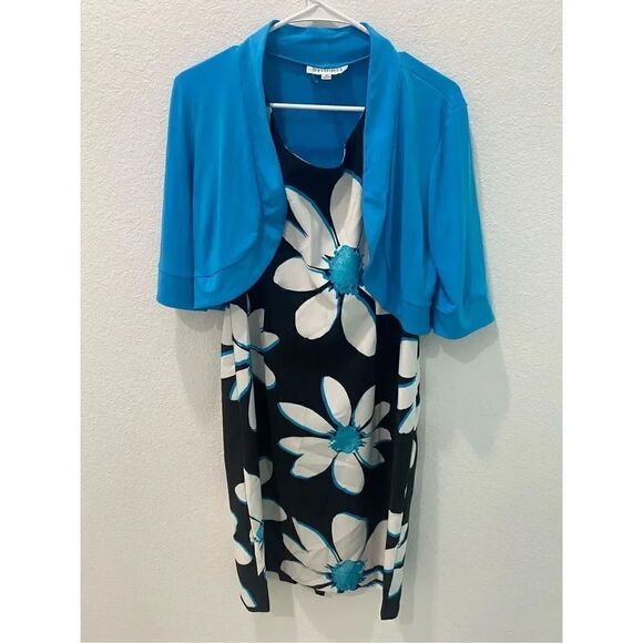 Studio 1 2 Piece Floral Dress and Shrug size 10 - Picture 1 of 13